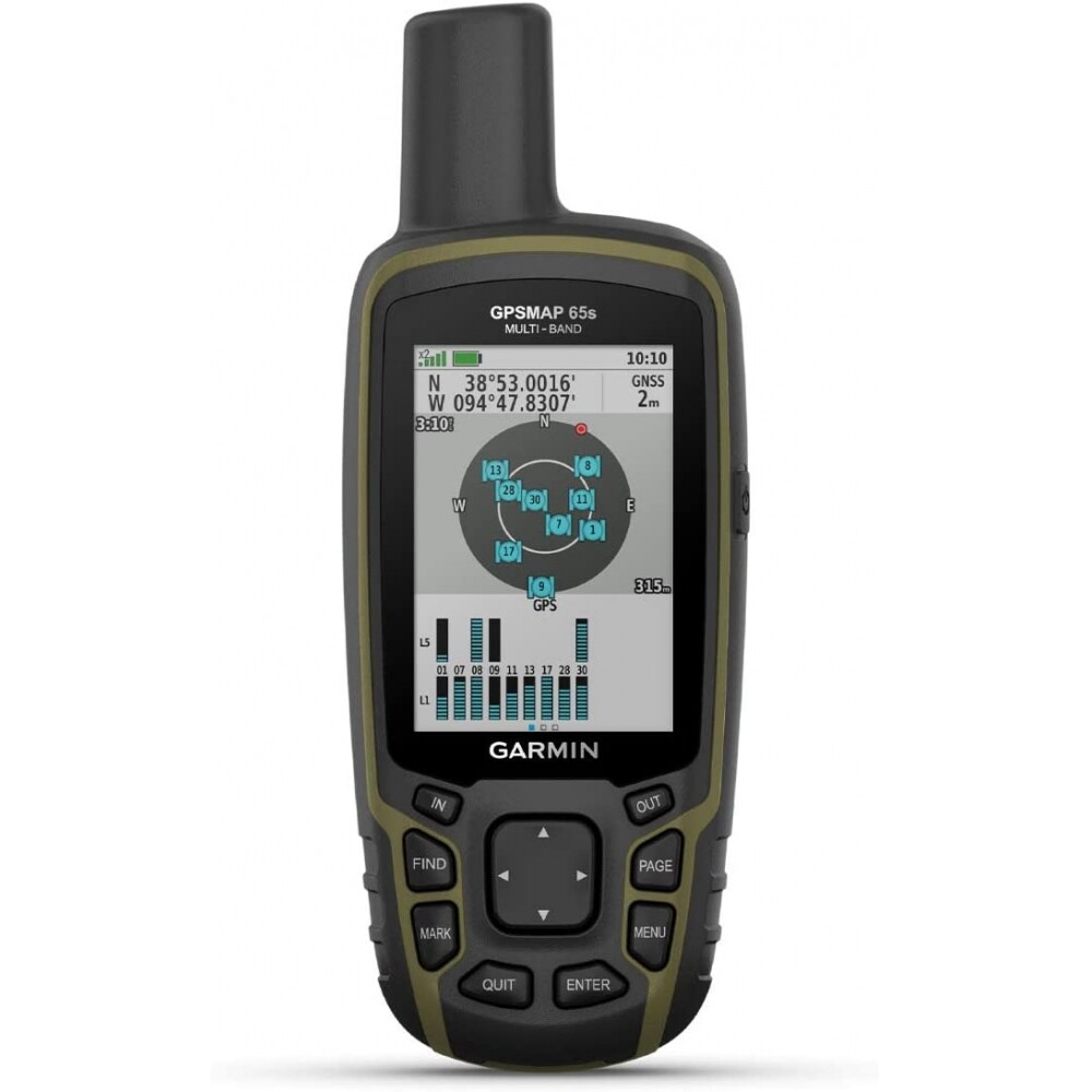 Garmin GPSMap 65s Navigationsgerät Outdoor-Navi 16 GB GPS microSD USB grau/grün