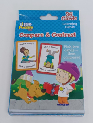 Little People Compare & Contrast 36 Flash Cards Learning Education Kindergarten