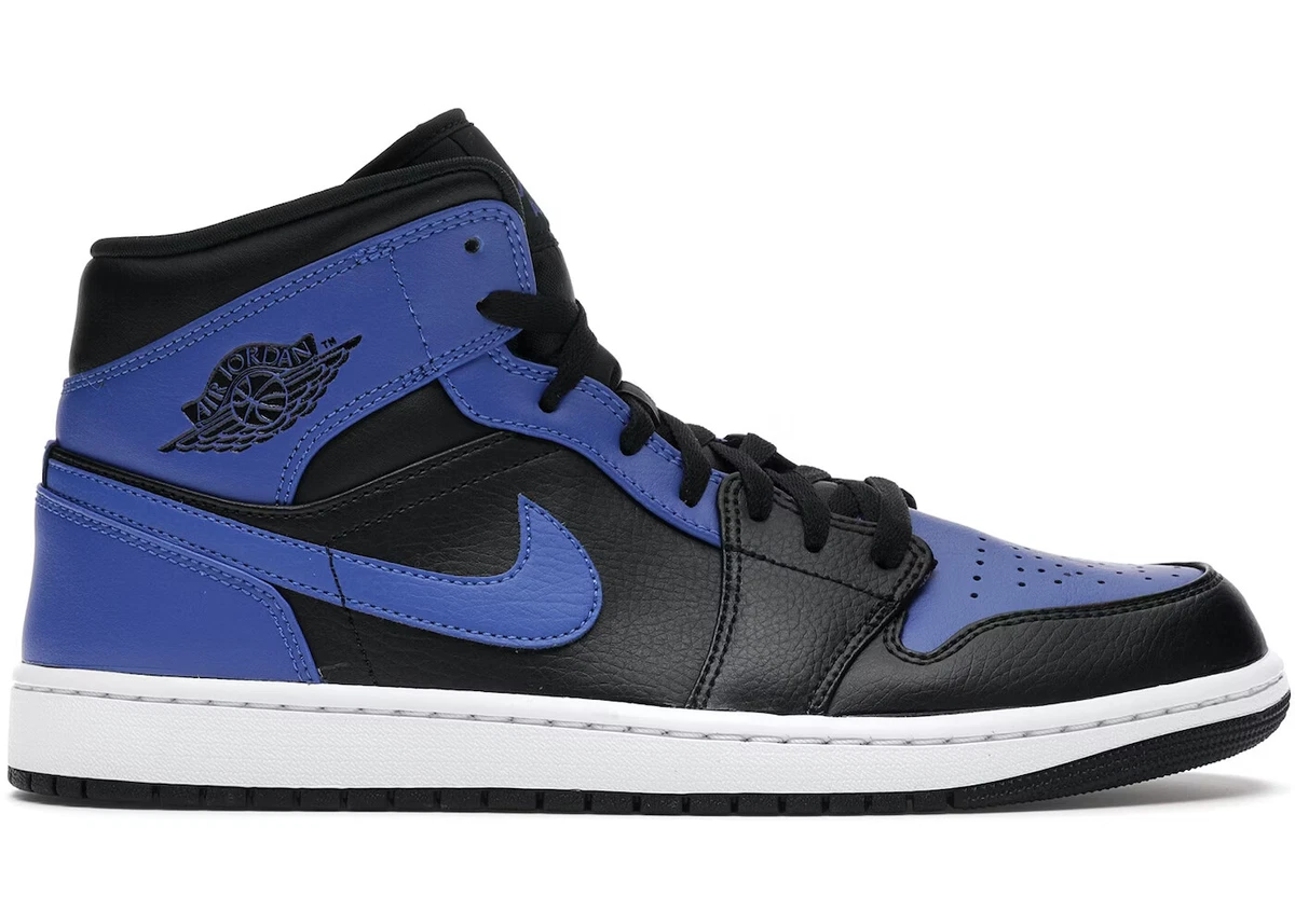 Jordan 1 Mid Black Hyper Royal for Sale | Authenticity Guaranteed