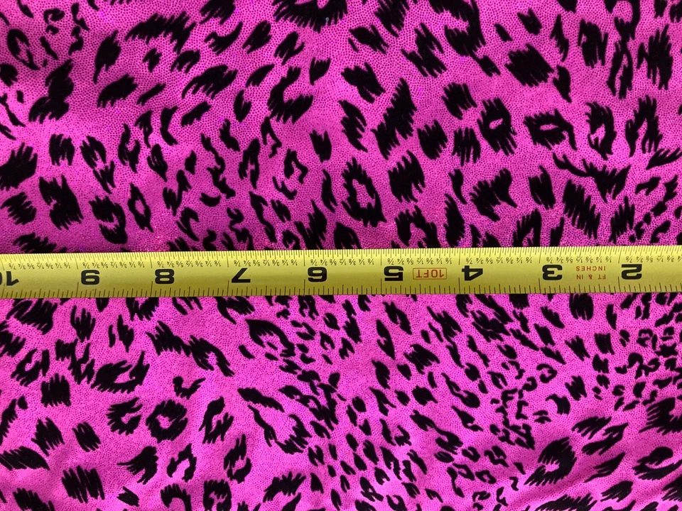 Sparkle Hot Pink Animal Print Stretch Spandex Sewing Fabric 2 yd 60" Made in USA - Image 3 of 3