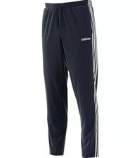 Adidas Men's Climalite Navy Blue Active Three Stripe Fleece Jogger Pants