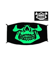 GREEN NOCTILUCENT PRINTING HALLOWEEN RAVE MASK FOR RAVERS NO.11