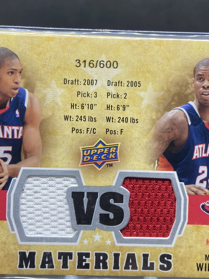 2009-10 Upper Deck VS Dual Materials Al Horford/Marvin Williams /600 #VSAW - Image 3 of 3