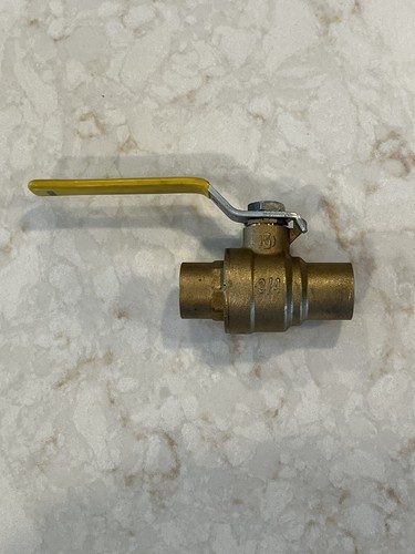 3/4" Solder (Sweat), Full-Port Brass Ball Valve, 600 WOG, 150 WSP