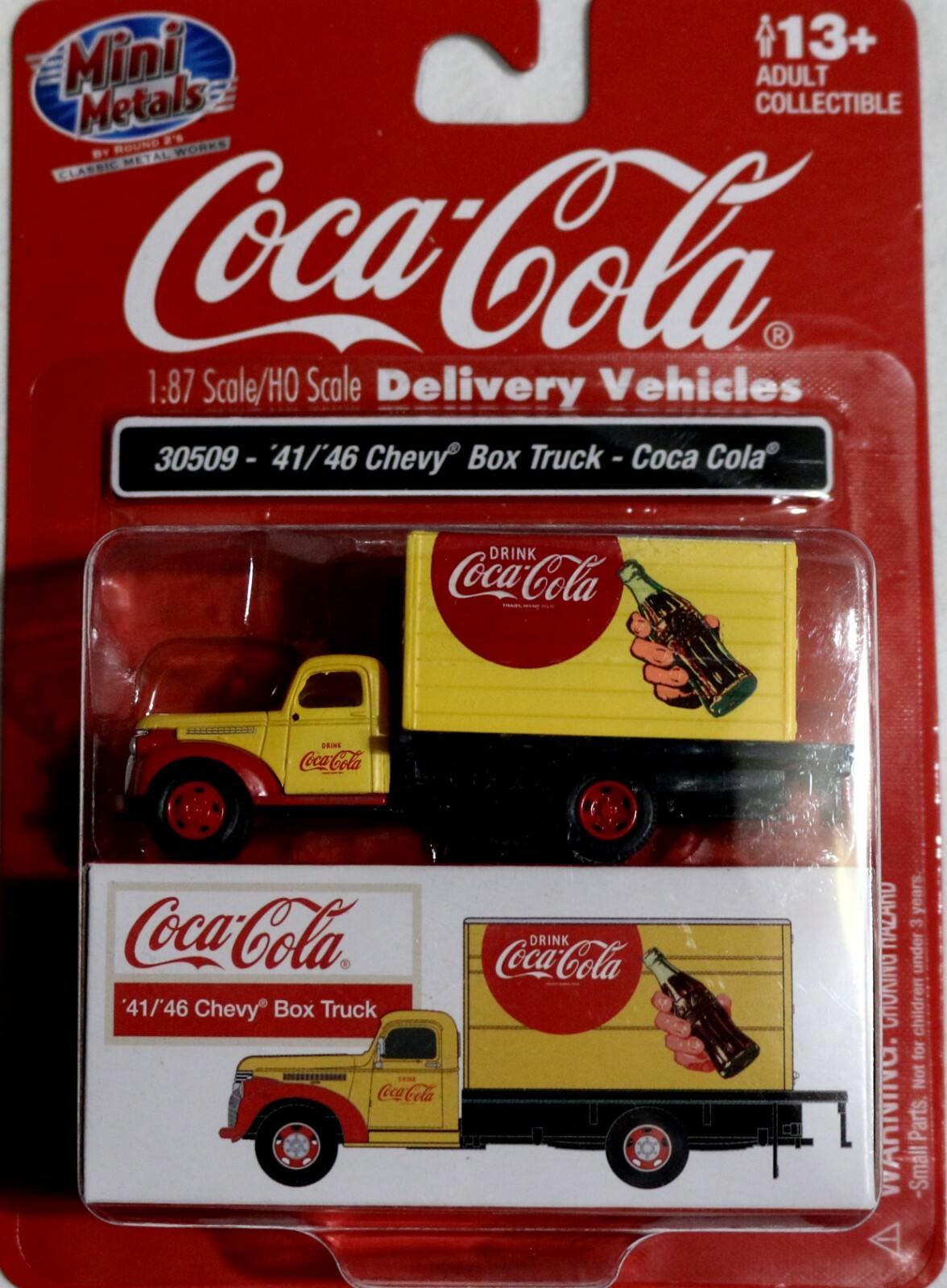 Classic Metal Works HO Scale 1941/46 Chevy Coca Cola Box Truck (30509
