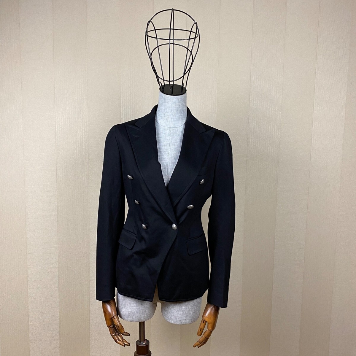 TAGLIATORE Black Double Breasted Blazer Jacket Size 42/L | eBay