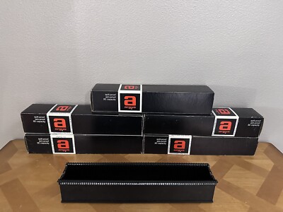 LOT OF 5 ARGUS 581 SLIDE MAGAZINE 80 CAPACITY SPILL PROOF TRAYS WITH BOXES