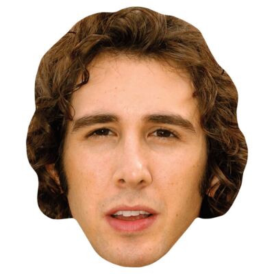 Josh Groban (Curly Hair) Celebrity Mask, Flat Card Face