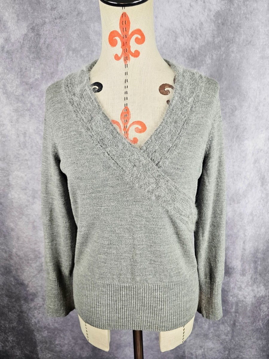 VTG Carole Little Womens Petite L Merino Wool Angora Knit