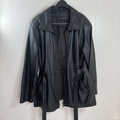 Jaqueline Ferrari Leather Jacket Women s Size Large Preowned