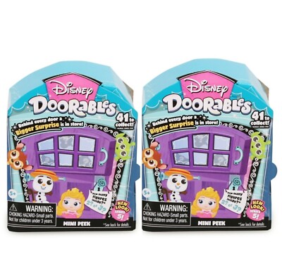 2 pk Disney Doorables series 5 Mini Peek Surprise Figures Christmas gift stuffer