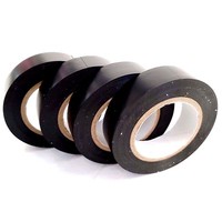 4 X Schwarzes PVC Isolierband Flammhemmend 19Mm X 18M Rolle