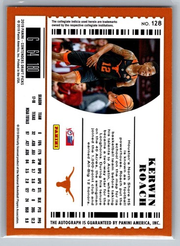 2019 Panini Contenders #128 Kerwin Roach College Ticket Autographs RC LONGHORNS - Picture 2 of 2