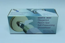 Oxygenics Resort Spa Self-Pressurizing Showerhead Sharper Image NEW in Box