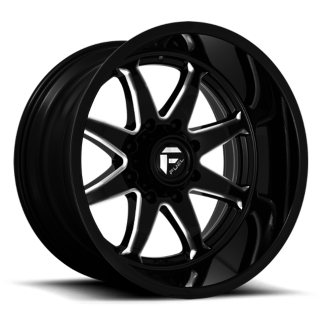 Set 4 20" Fuel D749 Hammer 20x10 Gloss Black Milled 8x180 Wheels 18mm