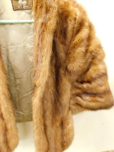 Vintage Real Fur Stole - Maas Brothers of Florida - Brown Mink Fur - Picture 5 of 8