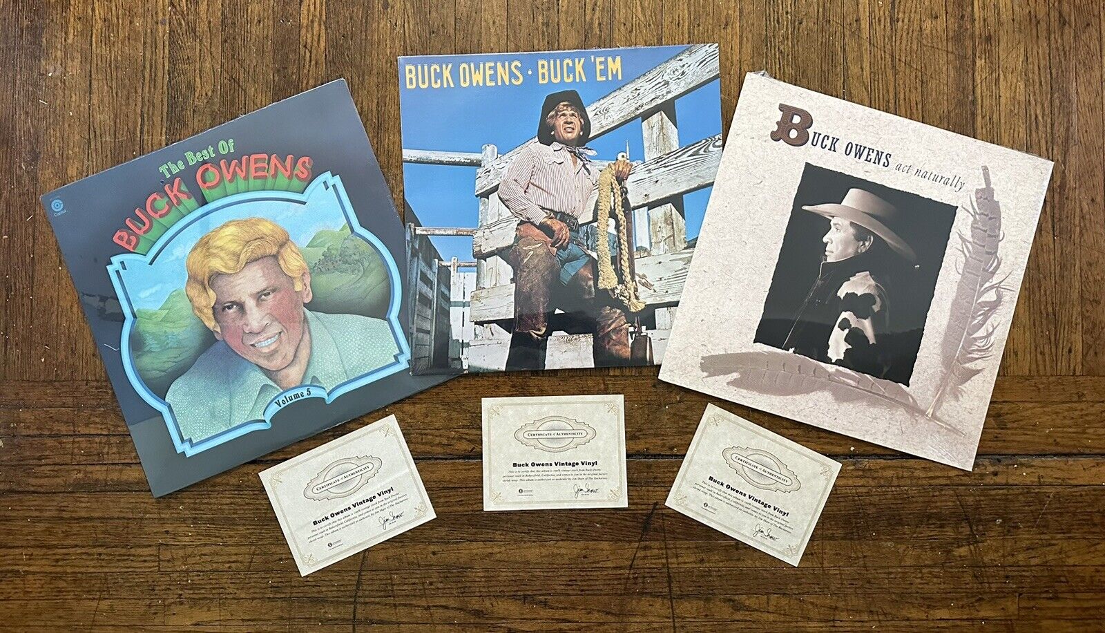 Buck Owens Personal Vault Stock Vinyl - Buck 'Em + Best Vol 5 + Act Naturally