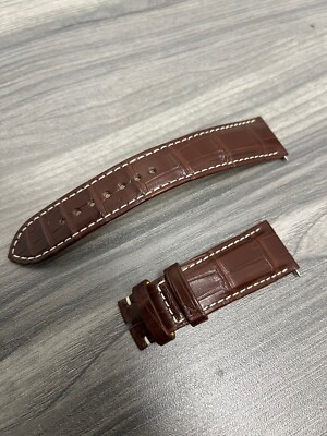 New Original Breitling Navitimer 22mm Brown Croco Leather Strap