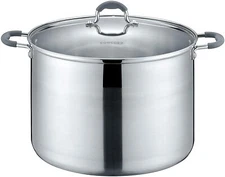 CONCORD Stainless Steel Stock Pot with Glass Lid (Induction Compatible)