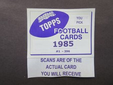 1985 TOPPS FOOTBALL  ~  U-Pick Players from Scans  ~  Free Shipping