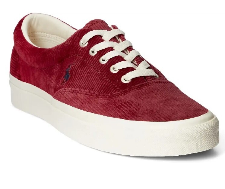 Polo Sneaker TG 14 Ralph Lauren Keaton Pony Sneaker Rosso Tessuto