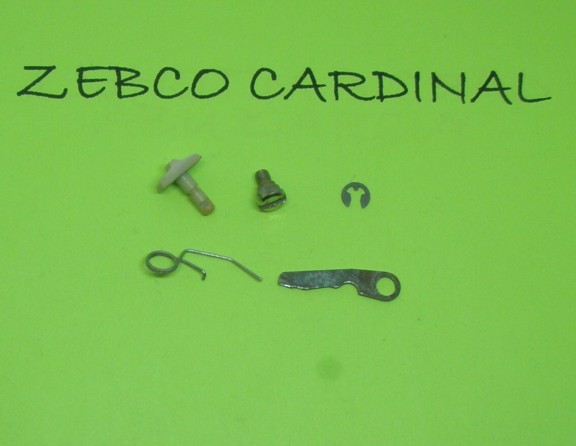 Zebco Cardinal 3 Reel Parts A-R Cream Button, C Clip, Hook, Spring