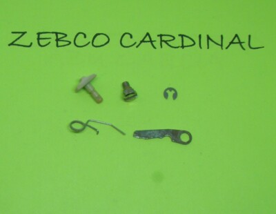 Zebco Cardinal 3 Reel Parts A-R Cream Button, C Clip, Hook, Spring &Screw Lot 42