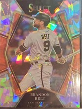 2022 Panini Select Baseball Brandon Belt CRACKED ICE /25 Giants
