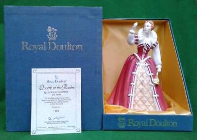 ROYAL DOULTON - QUEEN ELIZABETH I QUEENS OF THE REALM - HN3099 - LTD EDN & COA.