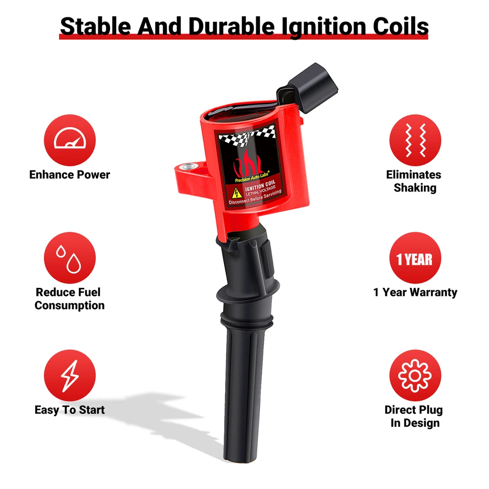 Paquete de 8 bobinas de encendido y bujías para Ford Expedition V8 1997-2004 4,6 L y 5,4 L Foto 4 de 4