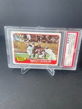 1965 Topps World Series Game 3 Mickey Mantle  Clutch HR Card #134- PSA Graded 7