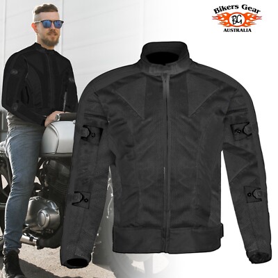 Australian Bikers Gear Mens Motorcyle Motorbike Summer Waterproof cordura  Jacket UK