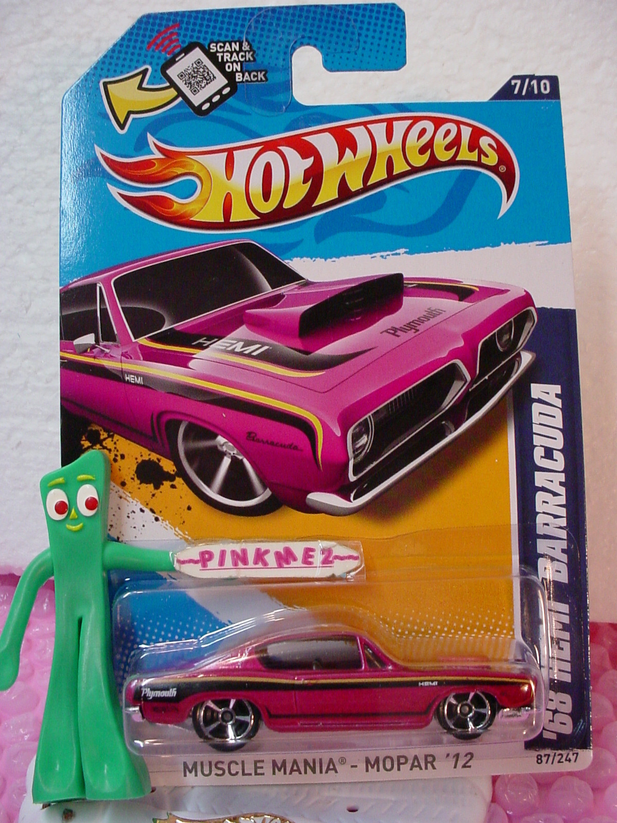 2012 Hot Wheels '68 HEMI BARRACUDA #87 Kmart Exclusive MAGENTA;mc5☆Muscle Mania
