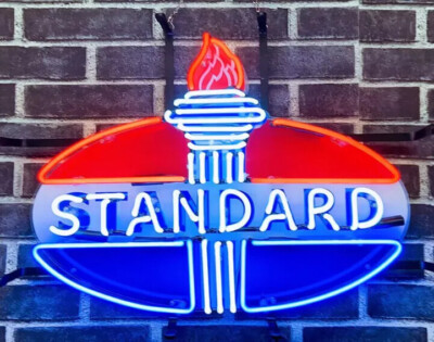 Standard Gas Oil Gasoline Light Lamp Neon Sign 24''x20'' With HD Vivid Printing LY
