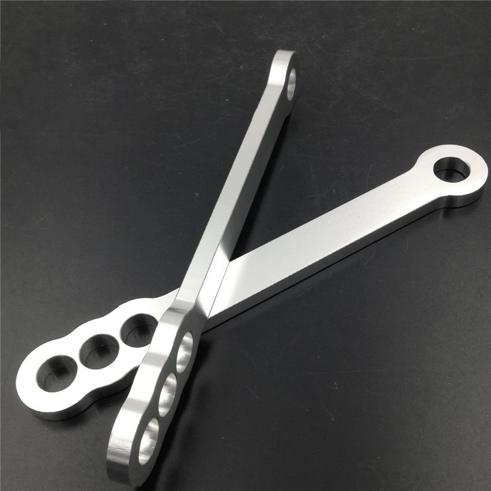 For 1999-2012 2006 2007 Suzuki Hayabusa GSX1300R Motorcycle Lowering Link Silver - Image 4 of 4