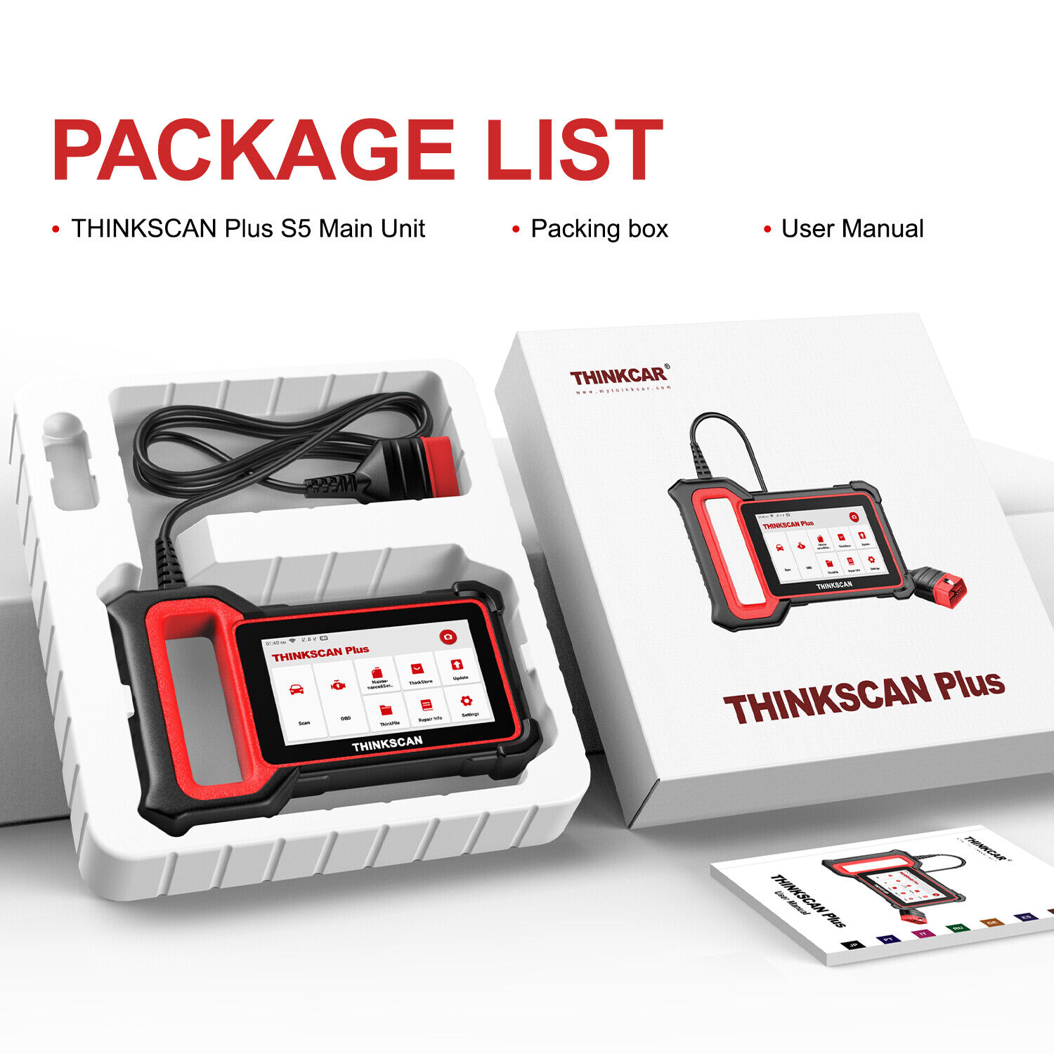 Thinkcar Thinkscan S5 Obd2 Scanner ABS/SRS/Engine/TCM System Diagnoses Code  Reader & Scan Tools Car Diagnostic Tools Lifetime Update 