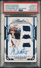 2023  FLAWLESS CHAMPIONS SIGNATURES ADAM VINATIERI SAPPHIRE 8/10