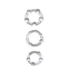 Penisring Cockring Hodenring "Get Hard" 3er Set klar