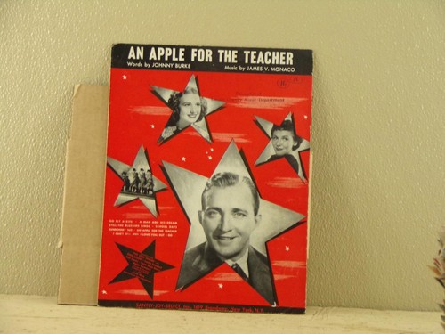 An Apple For The Teacher -1939 Sheet Music-Bing Crosby READ