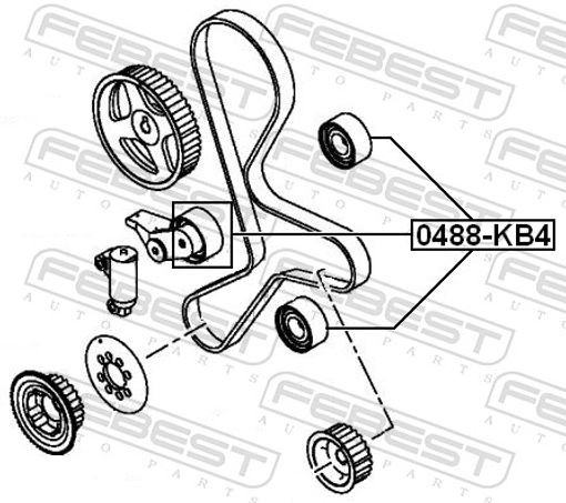 2x ✅Fits FEBEST 0488-KB4 PULLEY IDLER TIMING BELT  ⭐UK Seller⭐