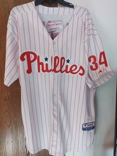 Roy Halladay Majestic Phillies Jersey Sz 54 Read 
