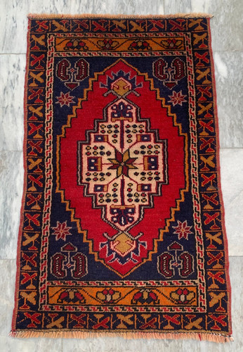 Vintage Afghan Taimani Rug Hand Knotted Bokhara Wool Area Rug 2x3 ft Free Ship