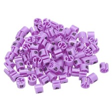 100 Pack Clothes Hanger Marker Number 40 Size Tag Fit 3mm Rod Purple