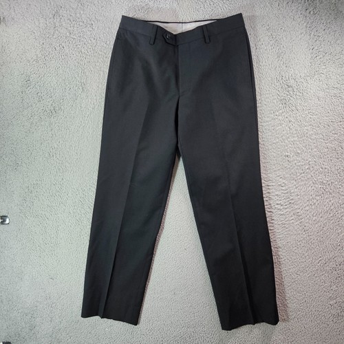 Pronto Uomo 36S 2PC Suit Blazer Jacket Men Pants 30x28 Wool Blend Black 2-Button - Picture 18 of 24