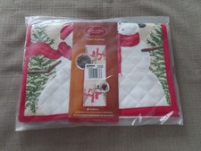 NEW St Nicholas Square Yuletide Reversible Quilted Table Runner 13x36