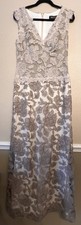 Tadashi Shoji Size 8 Gown Embroidered Lace Overlay Lined Mother Of The Bride