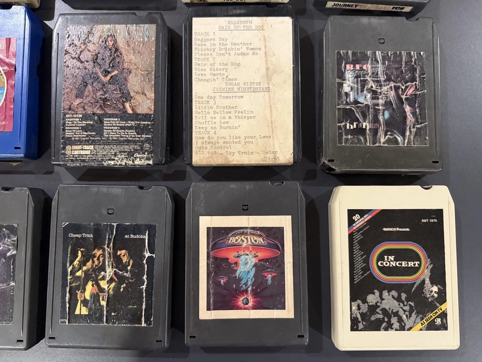 Lot of 27 Rock 8 Tracks - AC/DC KISS VAN HALEN, ROLLING STONES THE POLICE +MORE Foto 4 de 4