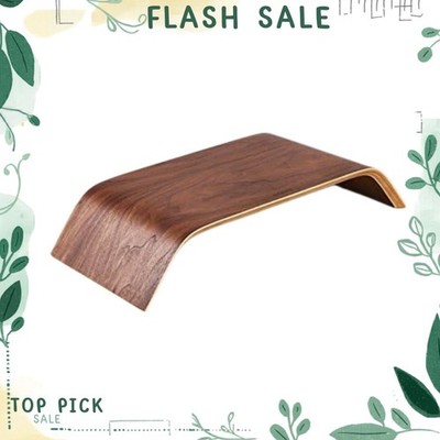 NEW Wooden Computer Monitor Stand Desktop Riser for Laptop PC iMac Black Walnut