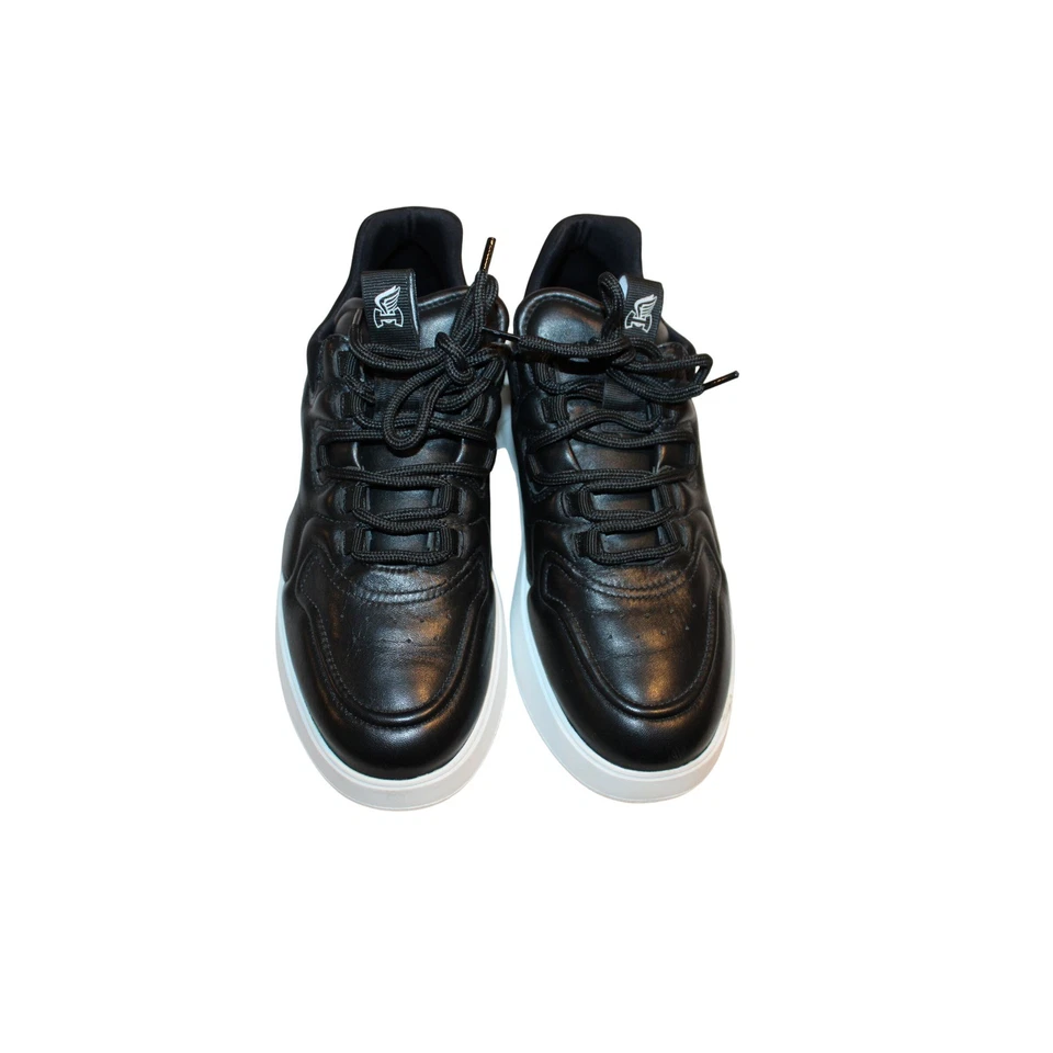 Итальянский сделано Hogan из черной кожи платформе кроссовки, повседневные прогулочные туфли - Изображение 4 из 4