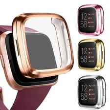 Fitbit Versa TPU Case Waterproof Screen Protector Cover Versa 2 3 Lite